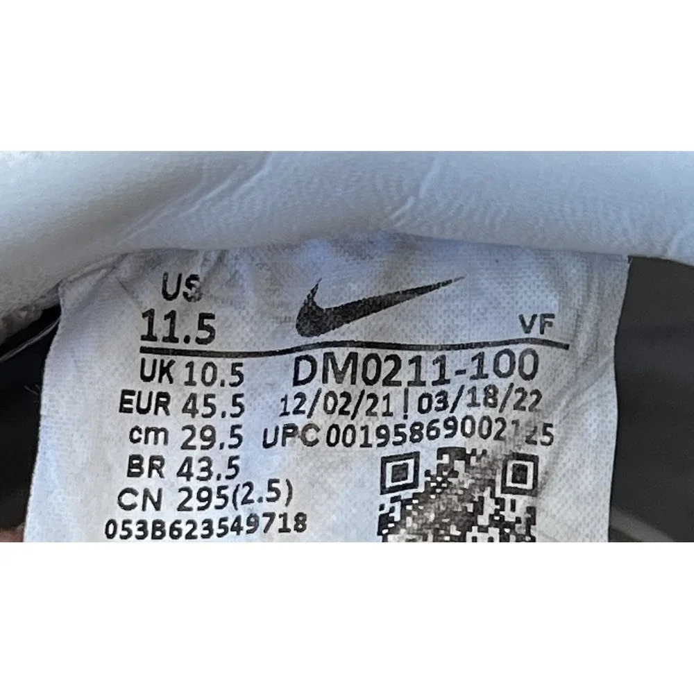 Nike Shoes Men Size 11.5 Air Force 1 '07 Fresh White DM0211-100 Casual